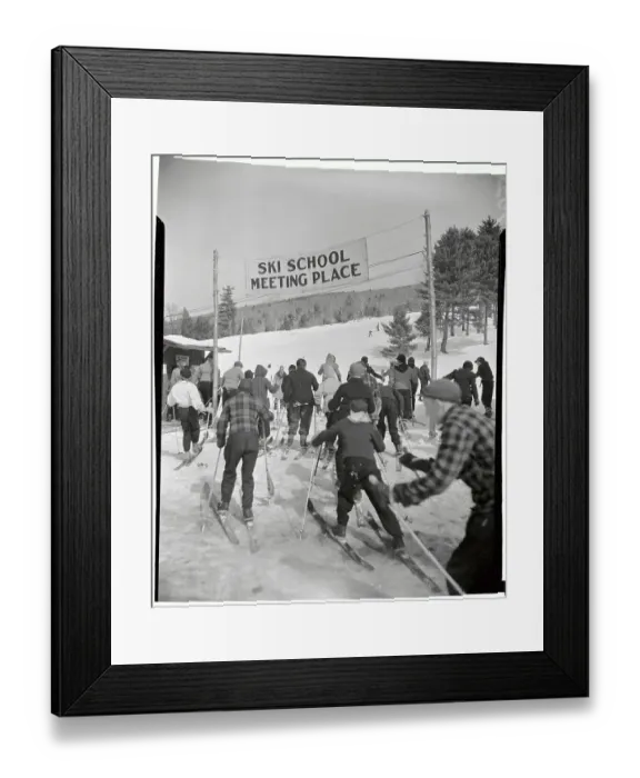 Framed Print : Students Arriving at Eastern Slope Ski School Framed Print : Students Arriving at Eastern Slope Ski School