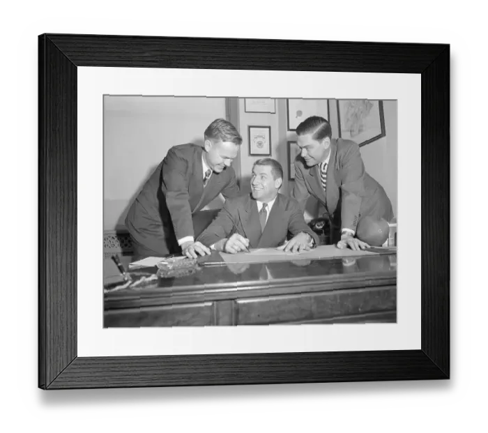 Framed Print : Frank Filchock Signing with New York Giants Framed Print : Frank Filchock Signing with New York Giants