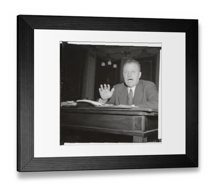 Framed Print : Earl G Harrison Speaking at Senate Hearing Framed Print : Earl G Harrison Speaking at Senate Hearing