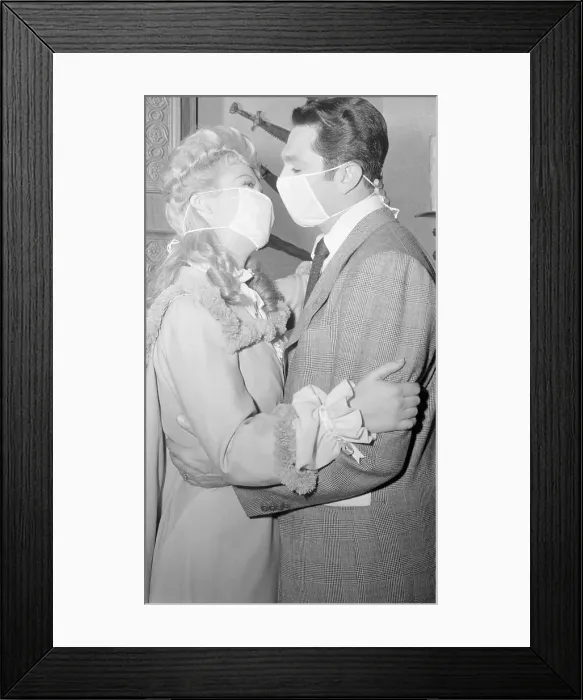 Framed Print : Love Scene with Masks Framed Print : Love Scene with Masks