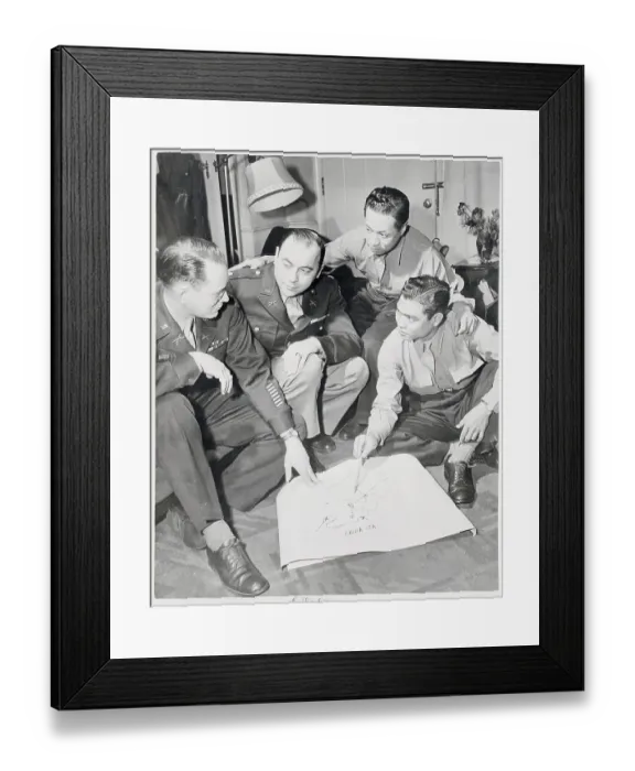 Framed Print : Military Leaders Talking Framed Print : Military Leaders Talking