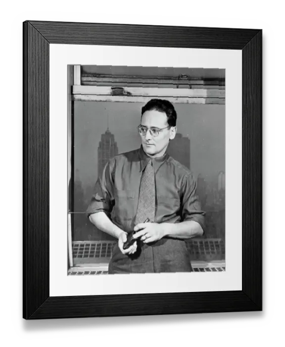 Framed Print : Portrait of Andreas Feininger Looking to Side Framed Print : Portrait of Andreas Feininger Looking to Side