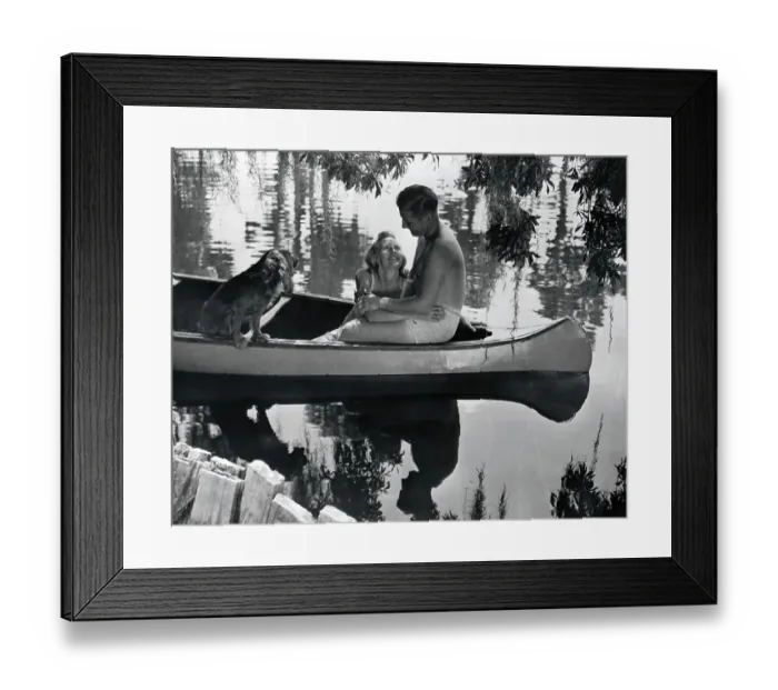 Framed Print : Soldier and Wife in Canoe Framed Print : Soldier and Wife in Canoe