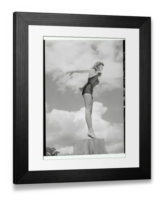 Framed Print : Nancy Stilley Preparing to Dive Framed Print : Nancy Stilley Preparing to Dive