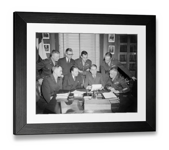 Framed Print : War Crime Trial Conference Framed Print : War Crime Trial Conference