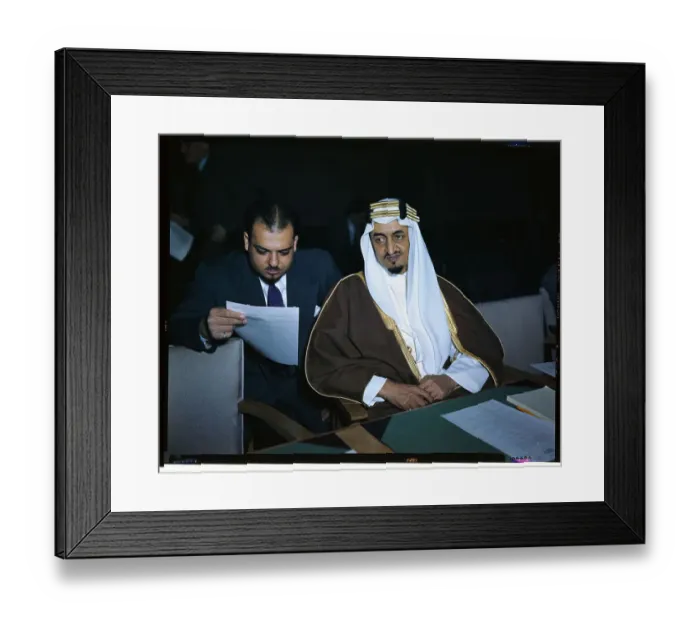 Framed Print : Amir Faisal Al Saud in Arab Dress Framed Print : Amir Faisal Al Saud in Arab Dress