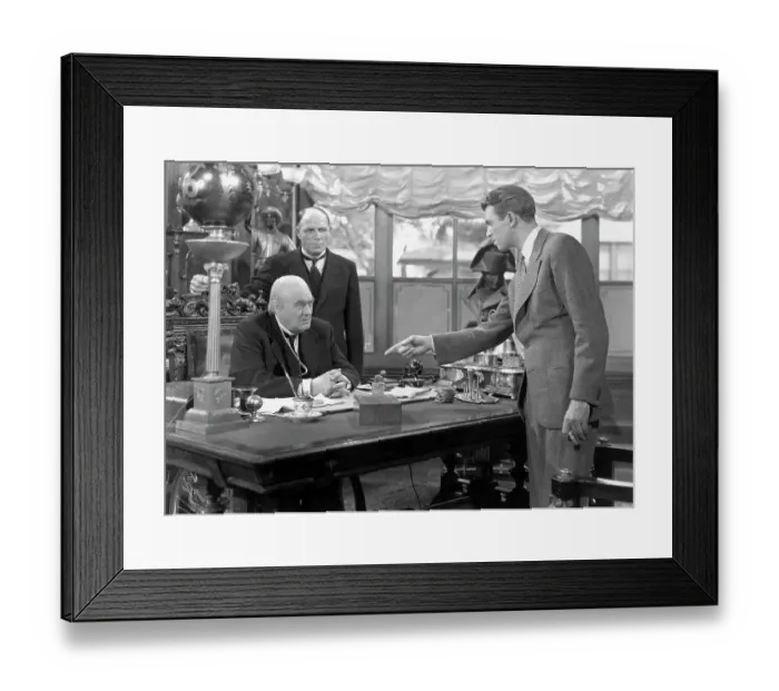 Framed Print : James Stewart Pointing at Lionel Barrymore Framed Print : James Stewart Pointing at Lionel Barrymore