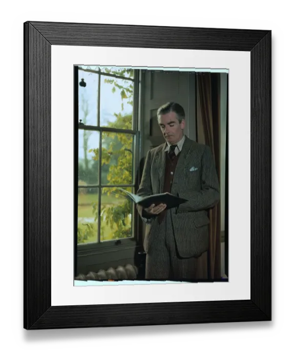 Framed Print : Anthony Eden Standing by Window Framed Print : Anthony Eden Standing by Window