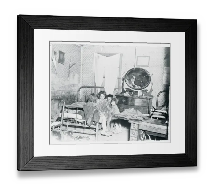 Framed Print : Children in a Bedroom Framed Print : Children in a Bedroom