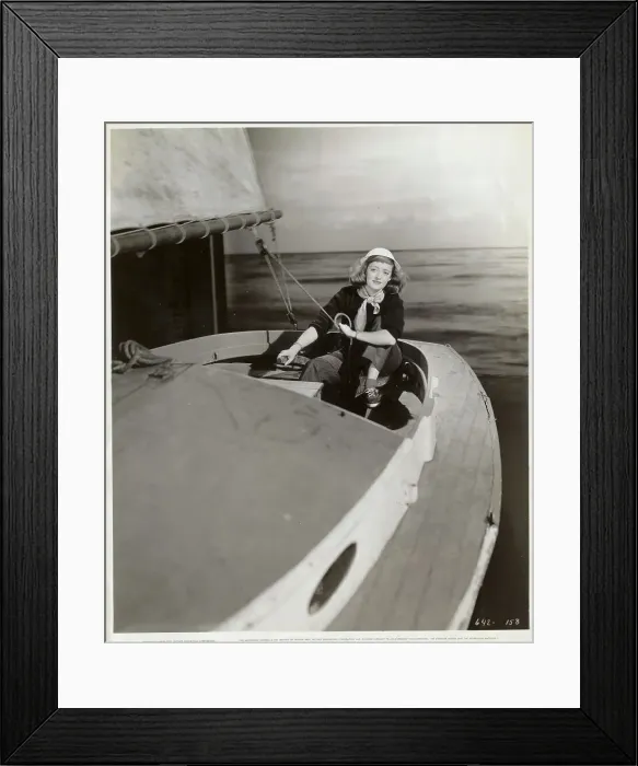 Framed Print : Actress Bette Davis in Boat Scene of A Stolen Life Framed Print : Actress Bette Davis in Boat Scene of A Stolen Life
