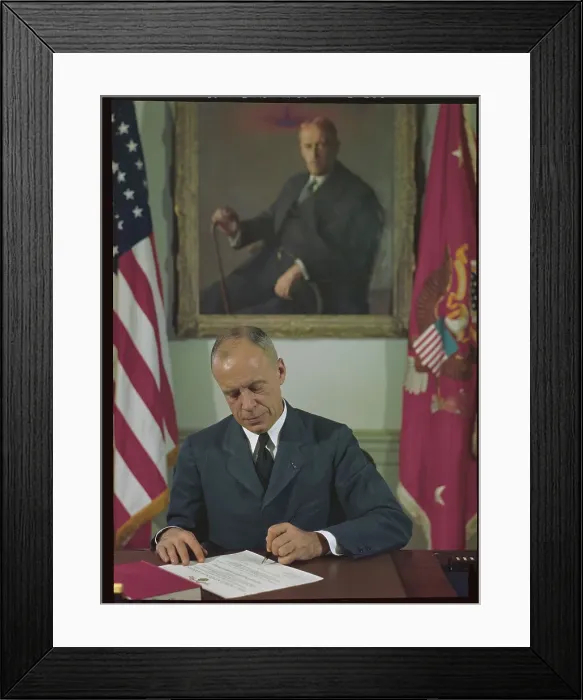 Framed Print : Robert Patterson Signing Document Framed Print : Robert Patterson Signing Document
