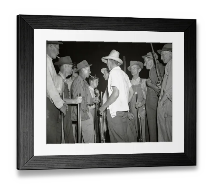 Framed Print : Armed Citizens Gathering to Defend County During Election Unrest