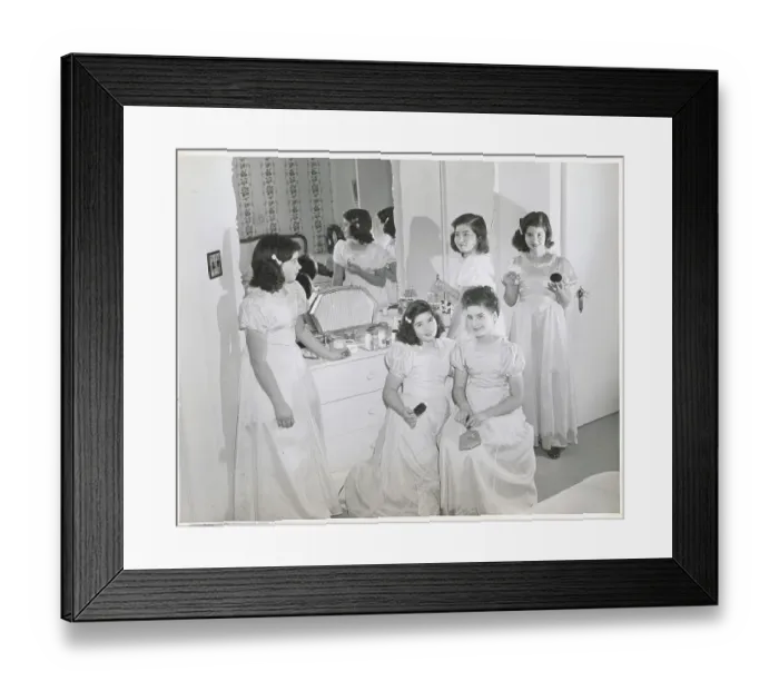 Framed Print : The Quintuplets Playing Dress Up Framed Print : The Quintuplets Playing Dress Up
