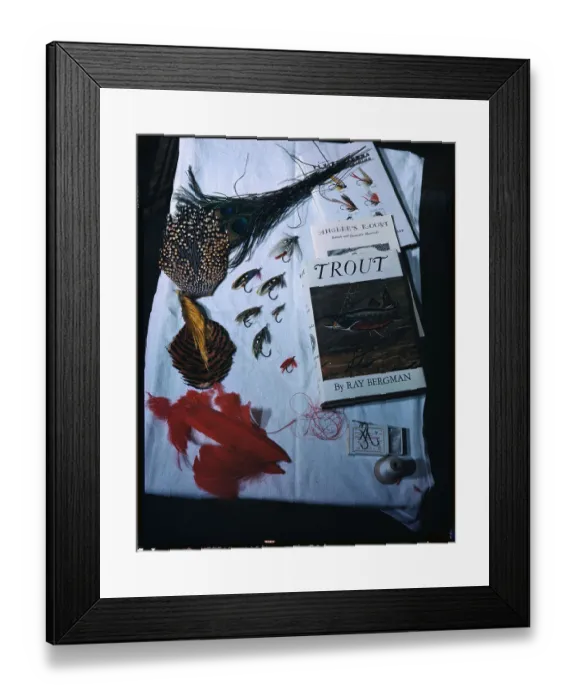Framed Print : Supplies Needed for Tying Flies for Fly Fishing