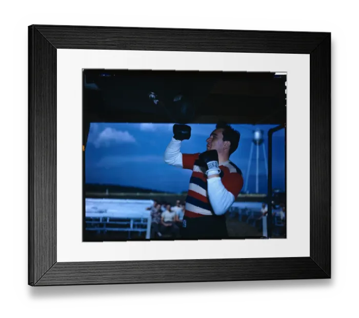 Framed Print : Tami Mauriello Hitting Punching Bag