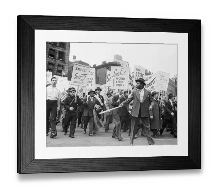Framed Print : May Day Workers Parade In New York Framed Print : May Day Workers Parade In New York