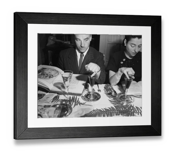 Framed Print : Finger Dipped in Wine to Recount Plagues Framed Print : Finger Dipped in Wine to Recount Plagues