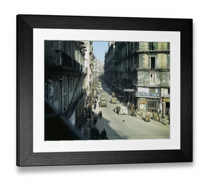 Framed Print : Pedestrians and Cars in Naples, Italy Framed Print : Pedestrians and Cars in Naples, Italy