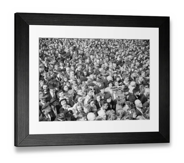 Framed Print : View of Crowd Listening at Ceremony Framed Print : View of Crowd Listening at Ceremony