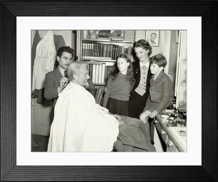Framed Print : Redgrave Family Watching Makeup Artist at Work Framed Print : Redgrave Family Watching Makeup Artist at Work