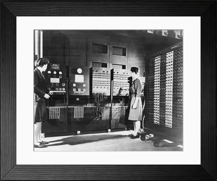 Framed Print : Computer Operators Work on the ENIAC Framed Print : Computer Operators Work on the ENIAC