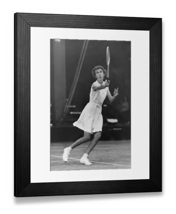 Framed Print : Doris Hart Hitting a Backhand Shot Framed Print : Doris Hart Hitting a Backhand Shot