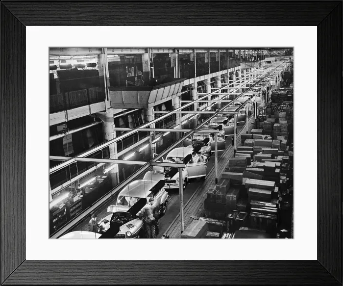 Framed Print : Final Assembly Line in Ford Motor Plant Framed Print : Final Assembly Line in Ford Motor Plant