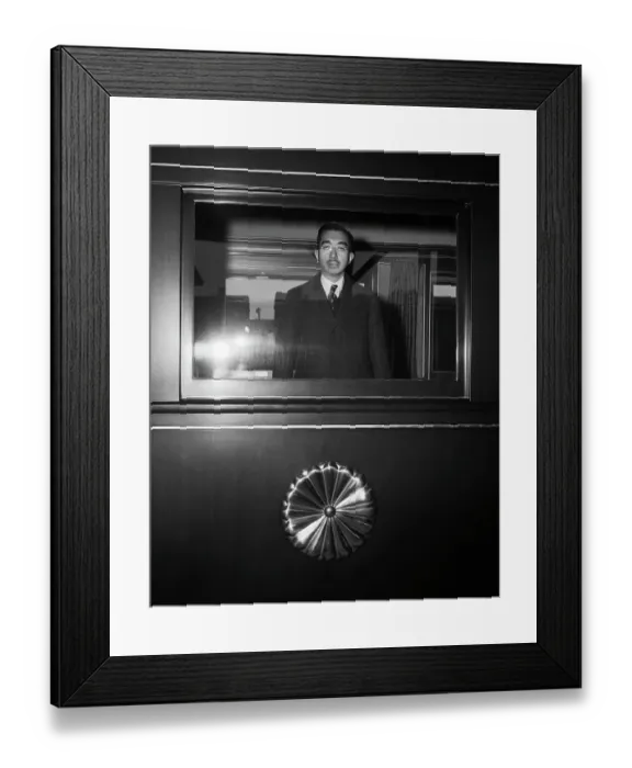 Framed Print : Hirohito Inside Train with Chrysanthemum Framed Print : Hirohito Inside Train with Chrysanthemum