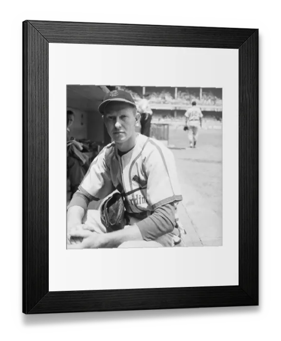 Framed Print : Al Schoendienst Seated @ Edge Of Dugout Framed Print : Al Schoendienst Seated @ Edge Of Dugout