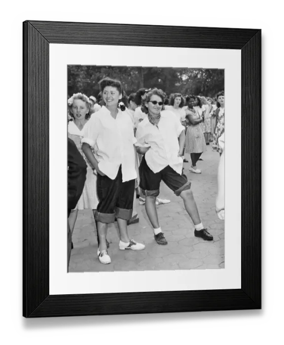 Framed Print : Teenage Girls at Central Park Dance