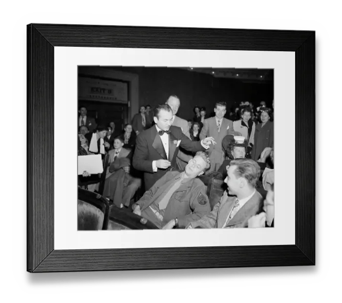 Framed Print : Man Standing Over Sleeping Man Framed Print : Man Standing Over Sleeping Man