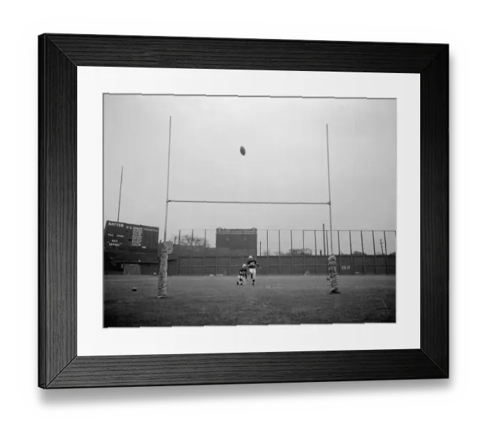 Framed Print : Lou Groza Kicking Field Goal Framed Print : Lou Groza Kicking Field Goal