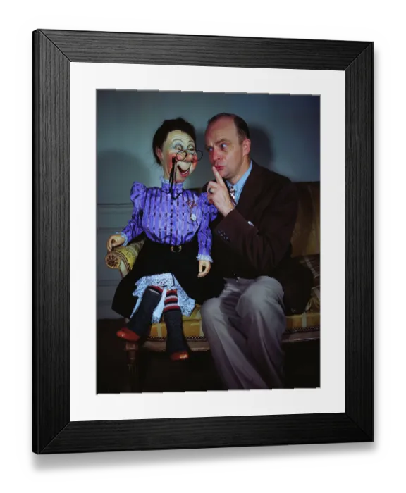 Framed Print : Ventriloquist and Puppet Framed Print : Ventriloquist and Puppet