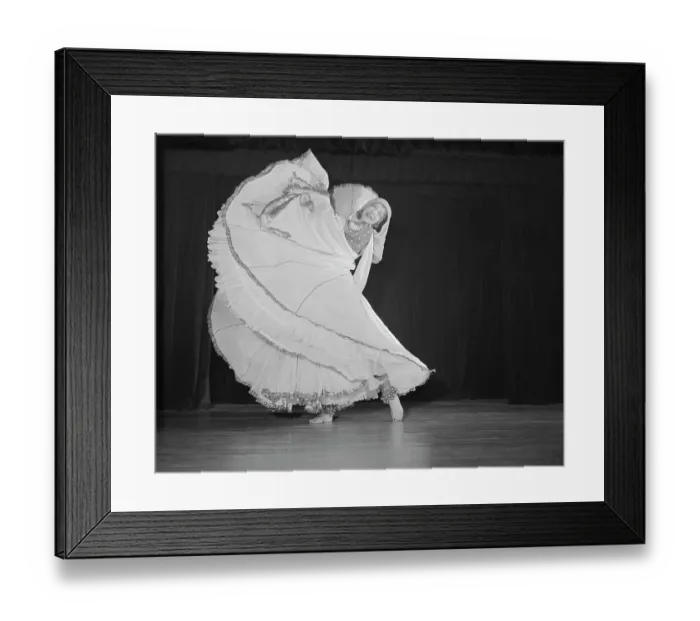 Framed Print : Ruth St. Denis in Swirling Dress