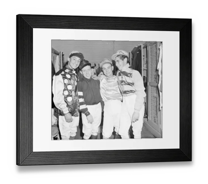 Framed Print : Portrait of Famous Jockeys Framed Print : Portrait of Famous Jockeys