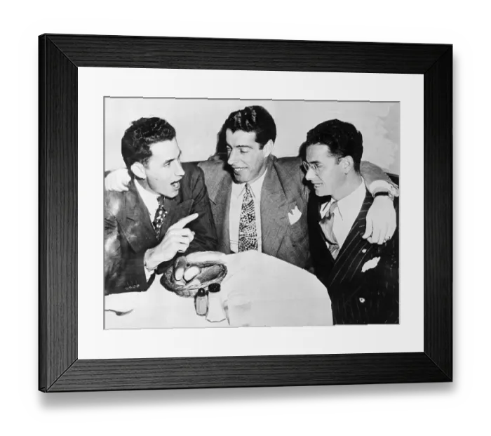 Framed Print : Joe DiMaggio with Brothers Vince and Dominick at Their Fisherman Wharf Framed Print : Joe DiMaggio with Brothers Vince and Dominick at Their Fisherman Wharf
