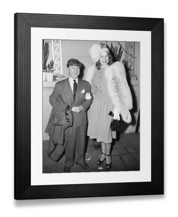 Framed Print : Mickey Rooney with His Wife Framed Print : Mickey Rooney with His Wife