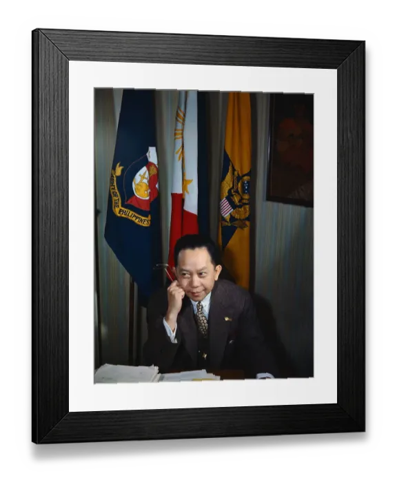Framed Print : Portrait of Carlos Romulo Framed Print : Portrait of Carlos Romulo