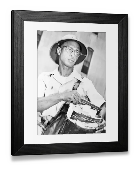 Framed Print : Mail Carrier and Civil Rights Activists Herman Sweatt Framed Print : Mail Carrier and Civil Rights Activists Herman Sweatt