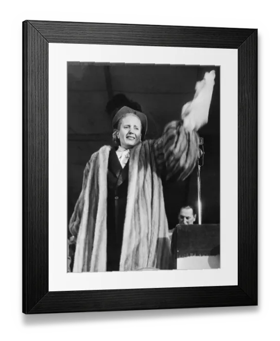 Framed Print : Eva Peron Acknowledging Crowd Framed Print : Eva Peron Acknowledging Crowd