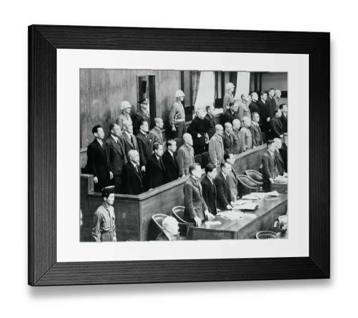 Framed Print : Suspected War Criminals in Japanese Court Framed Print : Suspected War Criminals in Japanese Court