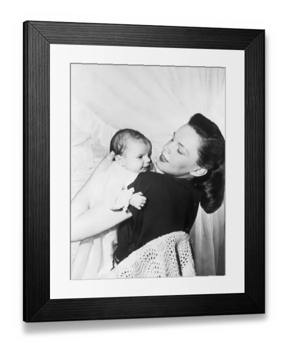 Framed Print : Judy Garland with Baby Liza Framed Print : Judy Garland with Baby Liza
