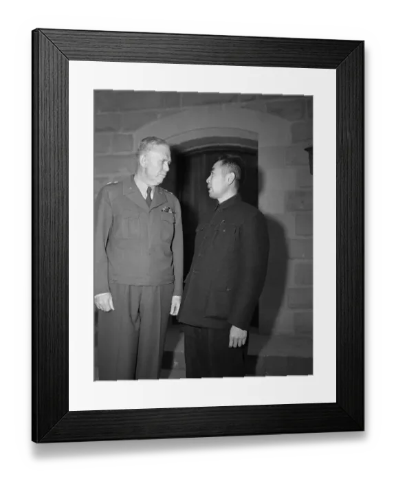 Framed Print : George Marshall Standing W / Chou En-Lai Framed Print : George Marshall Standing W / Chou En-Lai