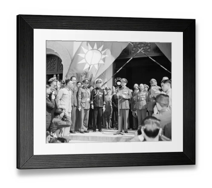 Framed Print : Chiang Kai-Shek @ Microphone - Horizontl Framed Print : Chiang Kai-Shek @ Microphone - Horizontl