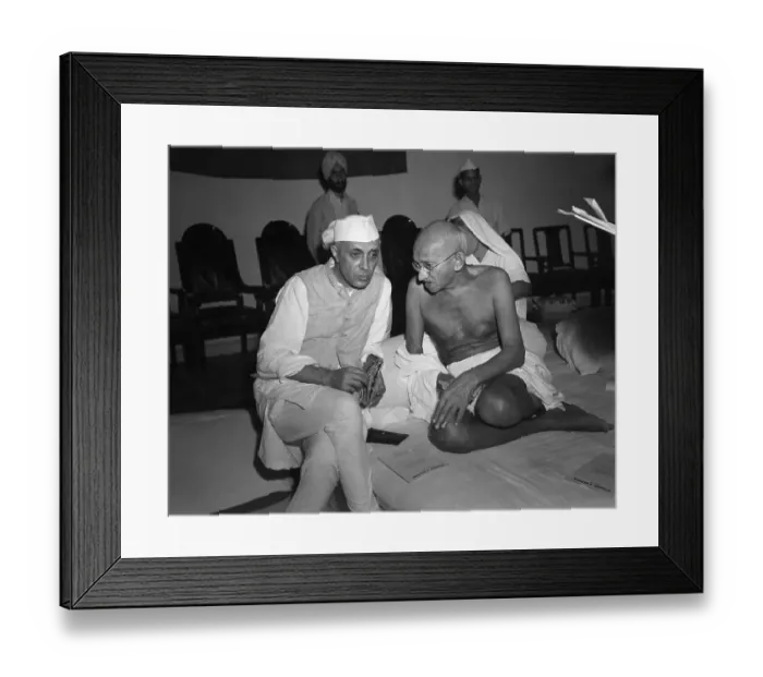 Framed Print : Mahatma Gandhi With Jawaharlal Nehru Framed Print : Mahatma Gandhi With Jawaharlal Nehru