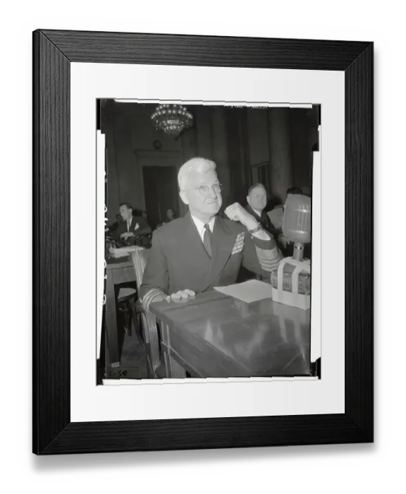 Framed Print : Admiral Harold R. Stark Sitting in Court Framed Print : Admiral Harold R. Stark Sitting in Court