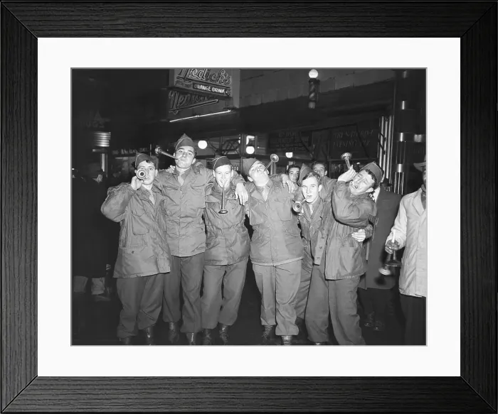 Framed Print : Soldiers Blowing Horns Framed Print : Soldiers Blowing Horns
