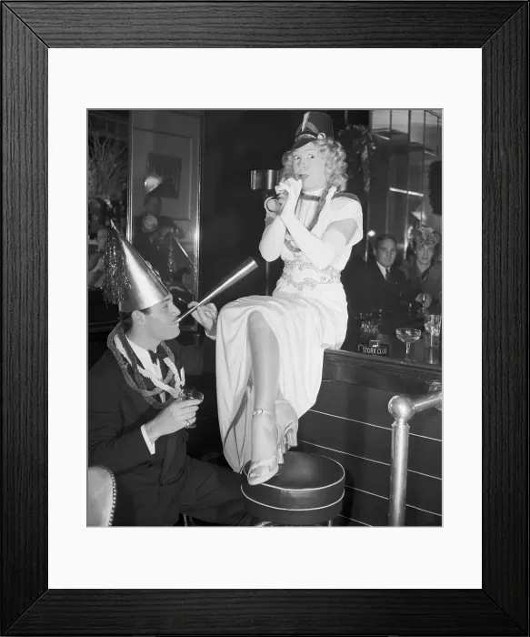 Framed Print : Betty Hutton and Ted Briskin on New Years Framed Print : Betty Hutton and Ted Briskin on New Years