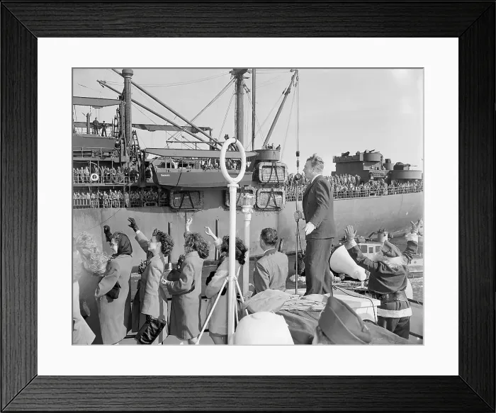 Framed Print : James Cagney Performing for Sailors in Los Angeles Harbor Framed Print : James Cagney Performing for Sailors in Los Angeles Harbor