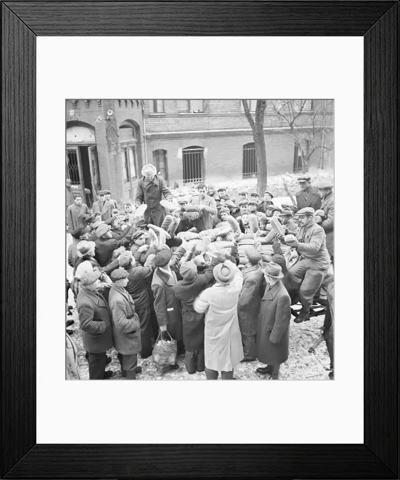 Framed Print : Handing Out Loaves of Bread to Jewish Refugees Framed Print : Handing Out Loaves of Bread to Jewish Refugees